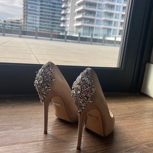 Badgley Mischa Kiara Crystal Back Open Toe Pump